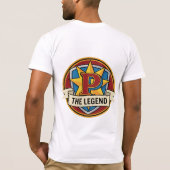 T-shirt The Legend Monogram P - Custom Superhero Gamer  (Dos)