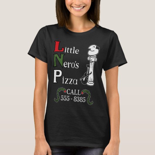 T-shirt The Little Nero's Zza Christmas, Funny Christmas (Devant)