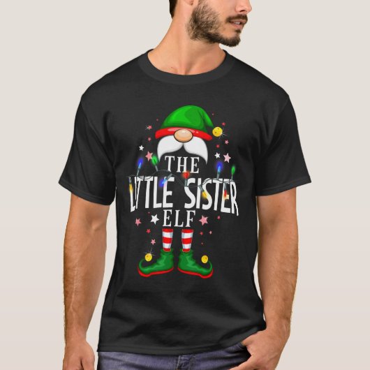 T-shirt The Little Sister Elf Christmas Family Pajama Part (Devant)