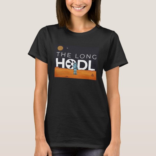T-shirt The Long Hodl, Qaunt To The Moon Crypto Item Bear (Devant)