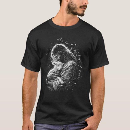 T-shirt The Lord is my Shepard. Psalm 23. (Devant)