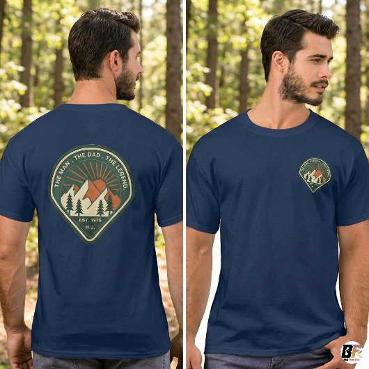 T-shirt The Man The Myth The Legend Personalized H.J. Est 