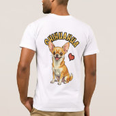 T-shirt The Mighty Micro Dog Portrait - Chihuahua (Dos)
