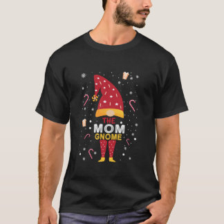 T-shirt The Mom Gnome Christmas Plaid Matching Family Funn