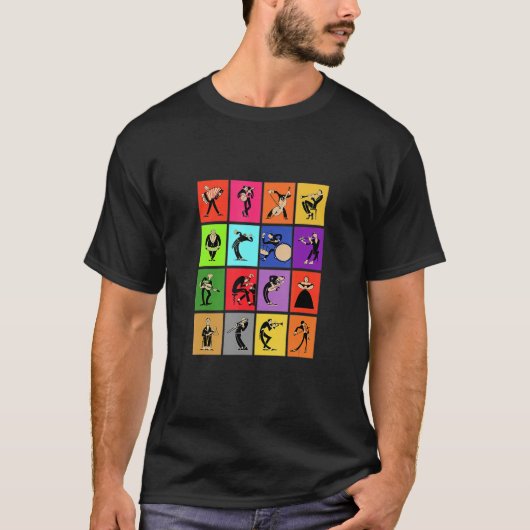T-shirt The Musicians Musical Instruments Music Composer L (Devant)