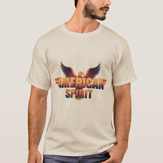 T-shirt "‘THE NEW AMERICAN SPIRIT’ — bold lettering  (Devant)