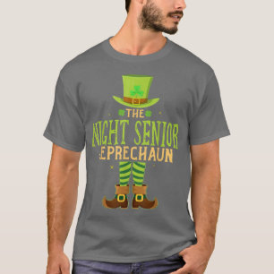 T-shirt The Night Senior Leprechaun Funny Matching St Patr