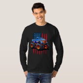 T-shirt The perfect American Flag Monster Truck's Rule (Devant entier)