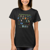 T-shirt The Physics Alphabet, cool science and Physics (Devant)