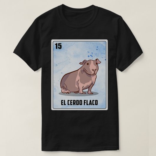 T-shirt The Pig Skinny Funny Costume Pig Skinny Pigs Premi (Design devant)