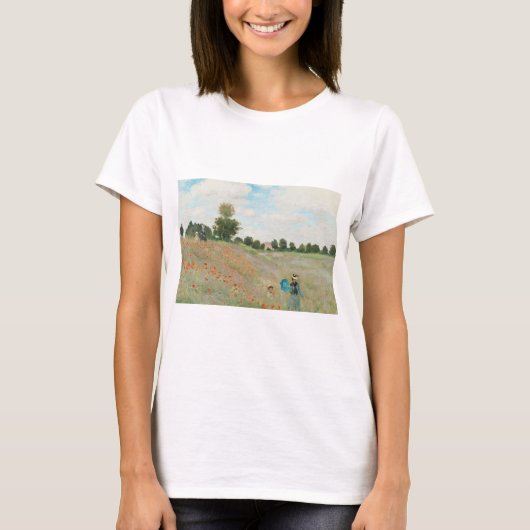 T-shirt The Poppy Field near Argenteuil by Claude Monet (Devant)