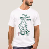 T-shirt The purrfect blend- Funny Cat and Coffee Pun (Devant)
