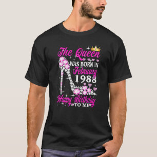 T-shirt The Queen Was Born In February 1988 35th Birthday