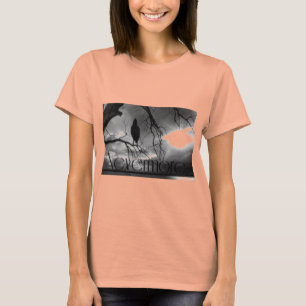 T-shirt The Raven - Nevermore Sunbeams & Tree B&W