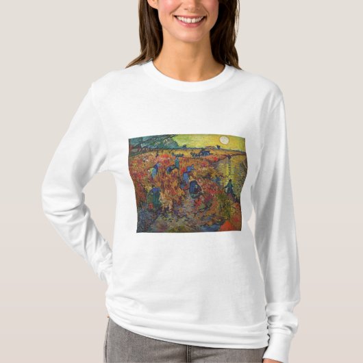 T-shirt The Red Vineyard 1888 par Vincent van Gogh (Devant)