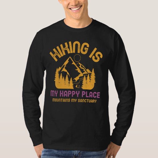 T-shirt The River Is My Happy Place Hand Drawn River Campi (Devant)