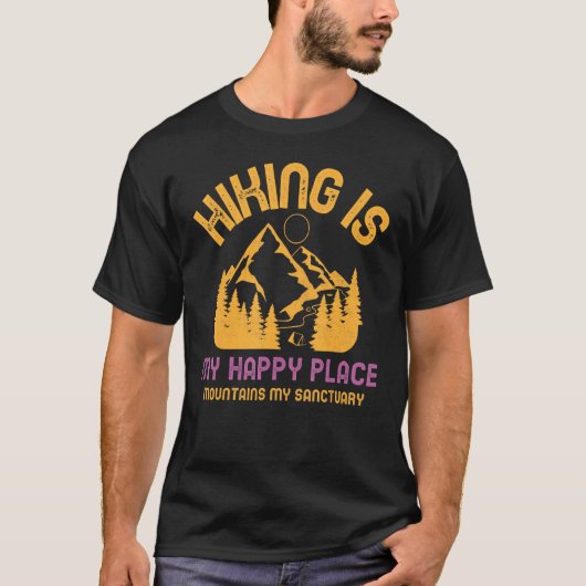 T-shirt The River Is My Happy Place Hand Drawn River Campi (Devant)