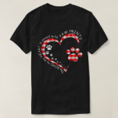 T-shirt The Road To My Heart Is Paved With Paw Prints  (Design devant)