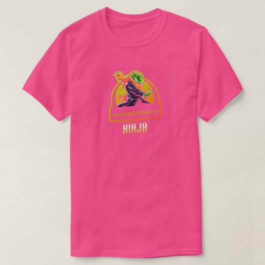 T-shirt The SalesForce Developer Ninja (Design devant)