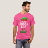 T-shirt The Sassy Elf for Girls Boys Women Men Matching Ch (Devant entier)