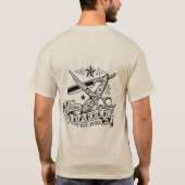 T-shirt The Sharp Edge | Graphisme éclair de barbier d'anc (Dos)