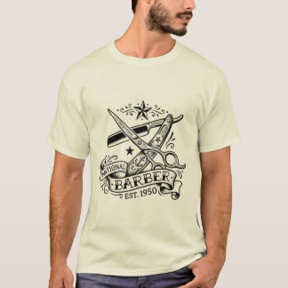 T-shirt The Sharp Edge | Graphisme éclair de barbier d'anc