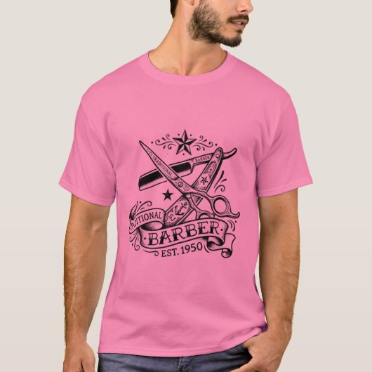 T-shirt The Sharp Edge | Graphisme éclair de barbier d'anc (Devant)