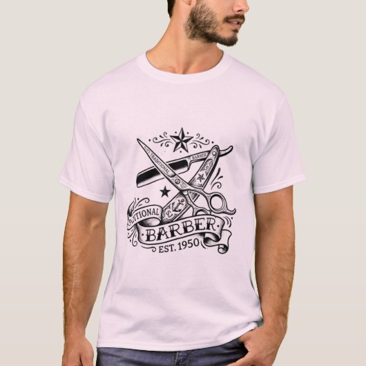 T-shirt The Sharp Edge | Graphisme éclair de barbier d'ant (Devant)