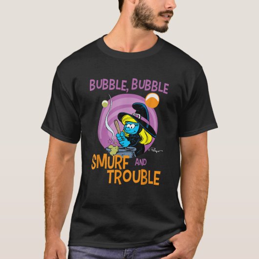 T-shirt The Smurfs Bubble Bubble Smurf and Trouble (Devant)