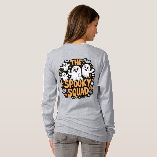 T-shirt The Spooky Squad – Cute Happy Ghost Halloween art (Dos entier)