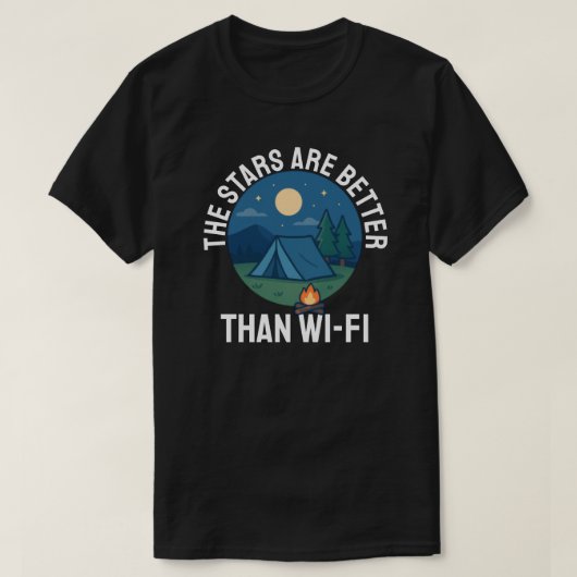 T-shirt The stars are better than Wi-Fi (Design devant)