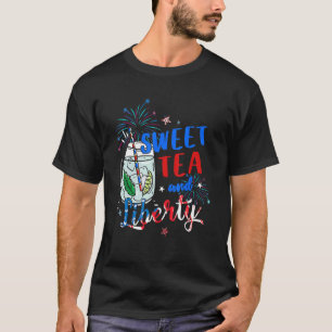 T-shirt Thé Sucré et Liberty American Feu d'artifice 4e