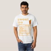 T-shirt thé sucré Nutrition Facts étiquette (Devant entier)