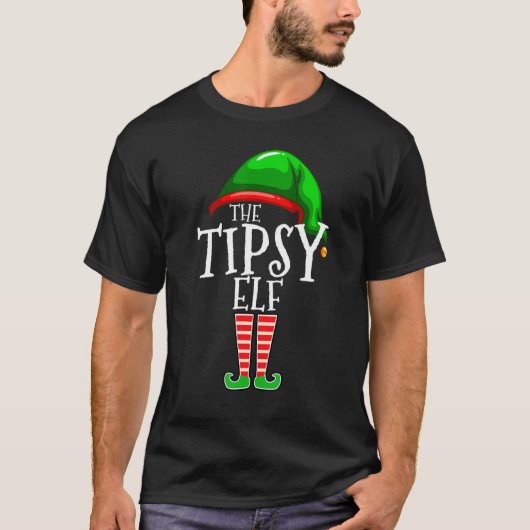 T-shirt The Tipsy Elf Family Matching Group Christmas   Dr (Devant)