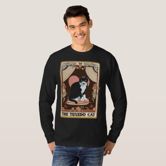 T-shirt The Tuxedo Cat Tarot Card Tuxedo Cat Tuxedo Mom Ca (Devant entier)