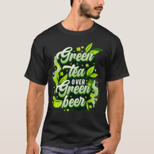 T-shirt Thé vert sur Jour de la Saint Patrick de bière ver