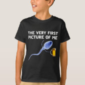 T-shirt The Very First Cture Of Me Funny Sperm Holding Bee (Devant)