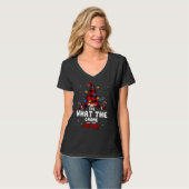 T-shirt The What The Gnome Buffalo Plaid Christmas Tree Li (Devant entier)