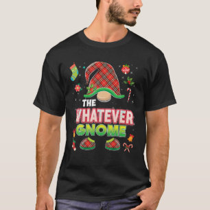 T-shirt The Whatever Gnome Buffalo Plaid Matching