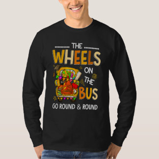 T-shirt The Wheels On The Bus Go Round Retro Back To Schoo