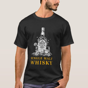 T-shirt Thé Whisky Single Malt I Whiskey Longdrink Design