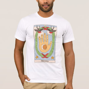 T-shirt The World tarot card modern Major Arcana