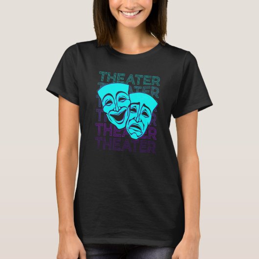 T-shirt Théâtre Masques Retro (Devant)