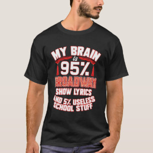 T-shirt Théâtre Mon Cerveau Est 95 Broadway Show Lyrics Mu
