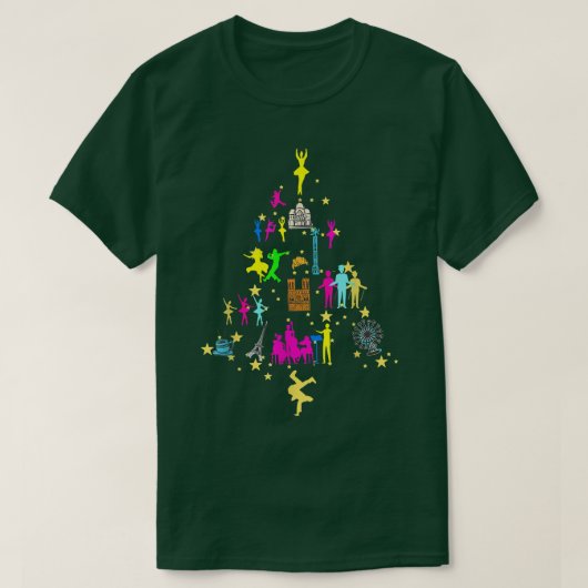 T-shirt Théâtre musical de Broadway Arbre de Noël (Design devant)