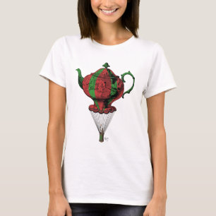 T-shirt Théière 2 de vol rouge et verte