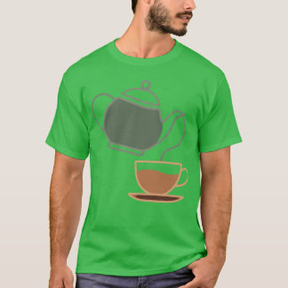 T-shirt Théière et coupe silhouette vintage Vintageea