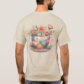 T-shirt Théière patchwork aux fleurs fantaisistes (Dos)
