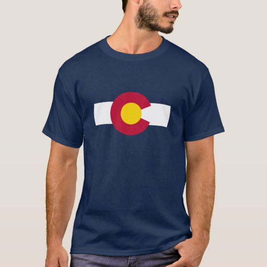 T-shirt Thème 00 de drapeau du Colorado (Devant)