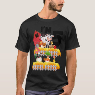 T-shirt Thème Agritourisme Animaux 5ème anniversaire J'ai